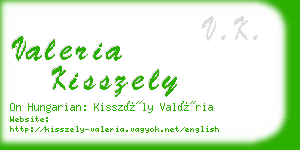 valeria kisszely business card